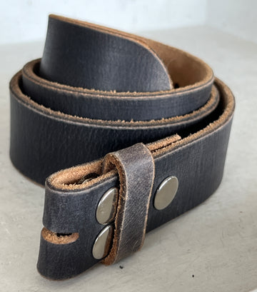 Ledergürtel soft Schwarz matt 38mm