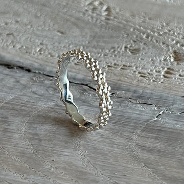Ring 925 Sterlingsilber mit vielen kleinen Blümchen