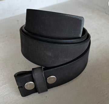 Ledergürtel matt Schwarz „Samtlook“38mm