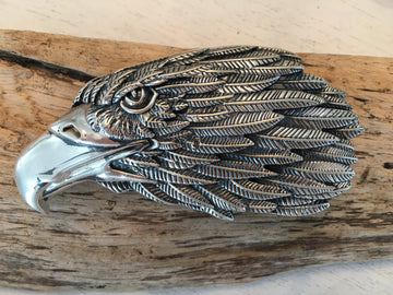 Wechselschnalle beeindruckender Adler silberfarben 5x9cm. Massiv Metall passt auf Gürtel bis maximal 4cm Breite