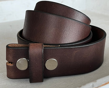 Ledergürtel 38mm Braun mit dunklem Rand