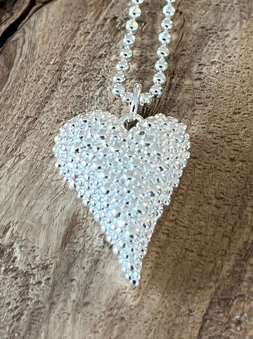 Herz mit 2 wunderschönen Seiten 925 Sterlingsilber in 2 Grössen