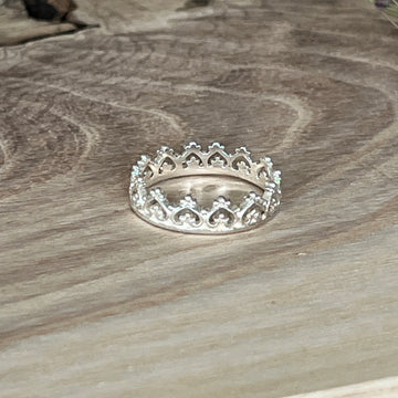 Ring 925 Sterlingsilber mit einseitiger Kronenfassung 5mm