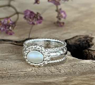Ring 925 Silber mit Süsswasserperle