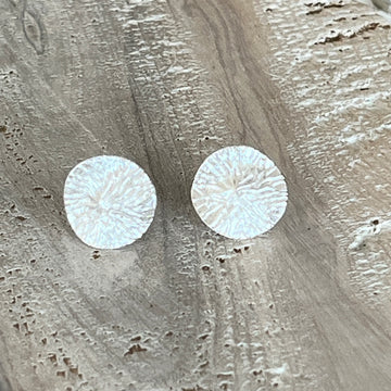 Ohrstecker rund wunderschön gestreift 925 Sterlingsilber 15mm