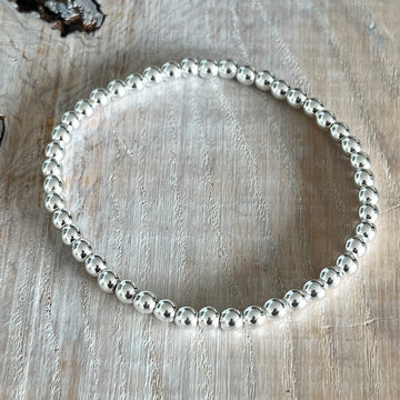 Wunderschönes Elastarmband mit facettierten Kugeln Hämatit gepresst/ bedampft in 3 Grössen