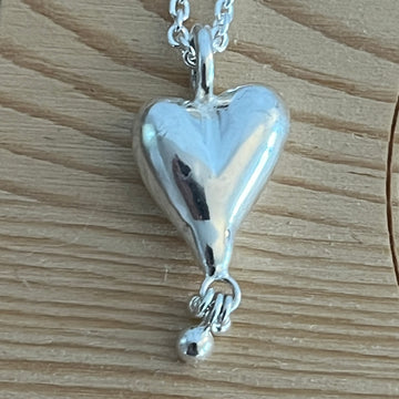 Herz-Anhänger 925 Silber poliert 28x13mm