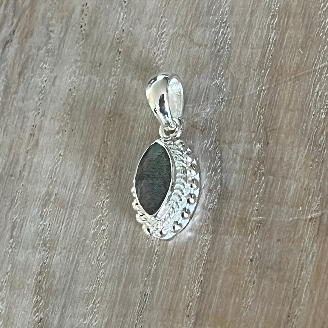 Anhänger 925 Sterlingsilber mit echtem Labradorit 9x14mm