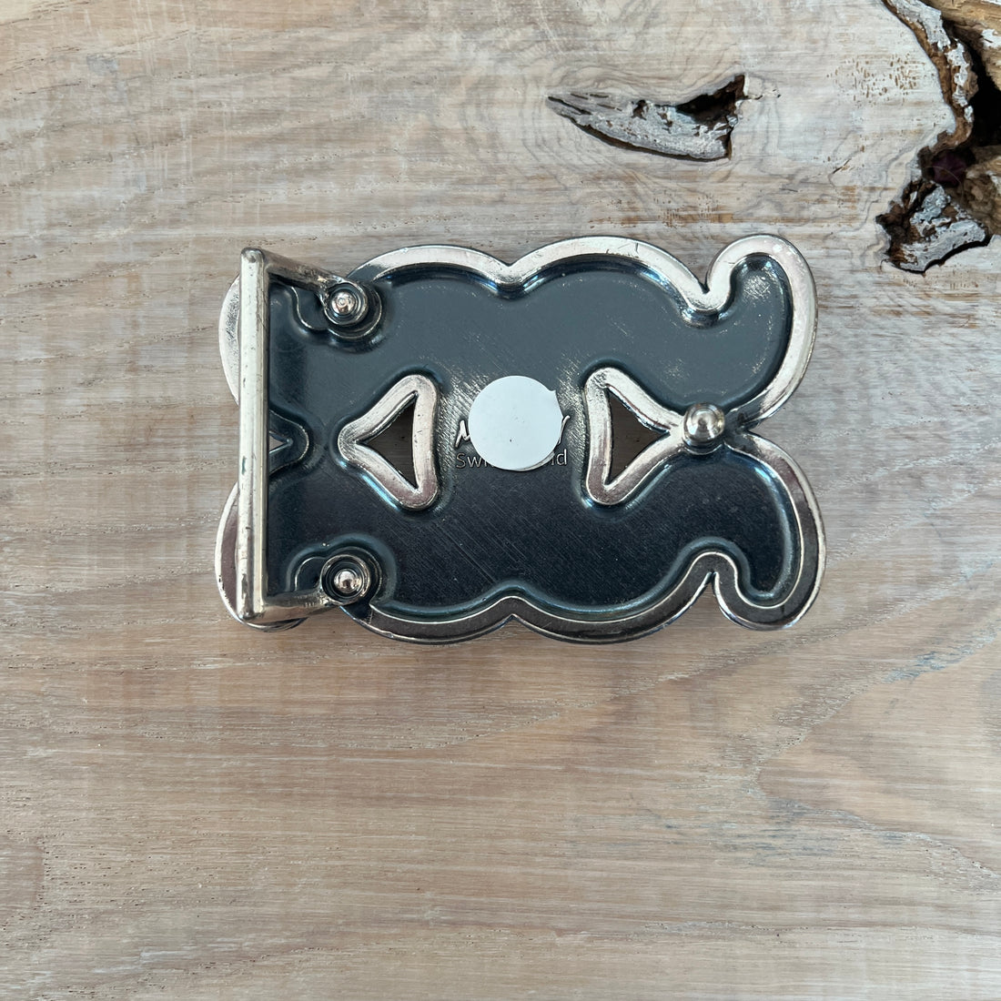 Wechselschnalle fein verziert silberfarben/ geschwärzt 5,5x8cm. Passend für Gürtel bis 4cm Breite. Massiv Metall