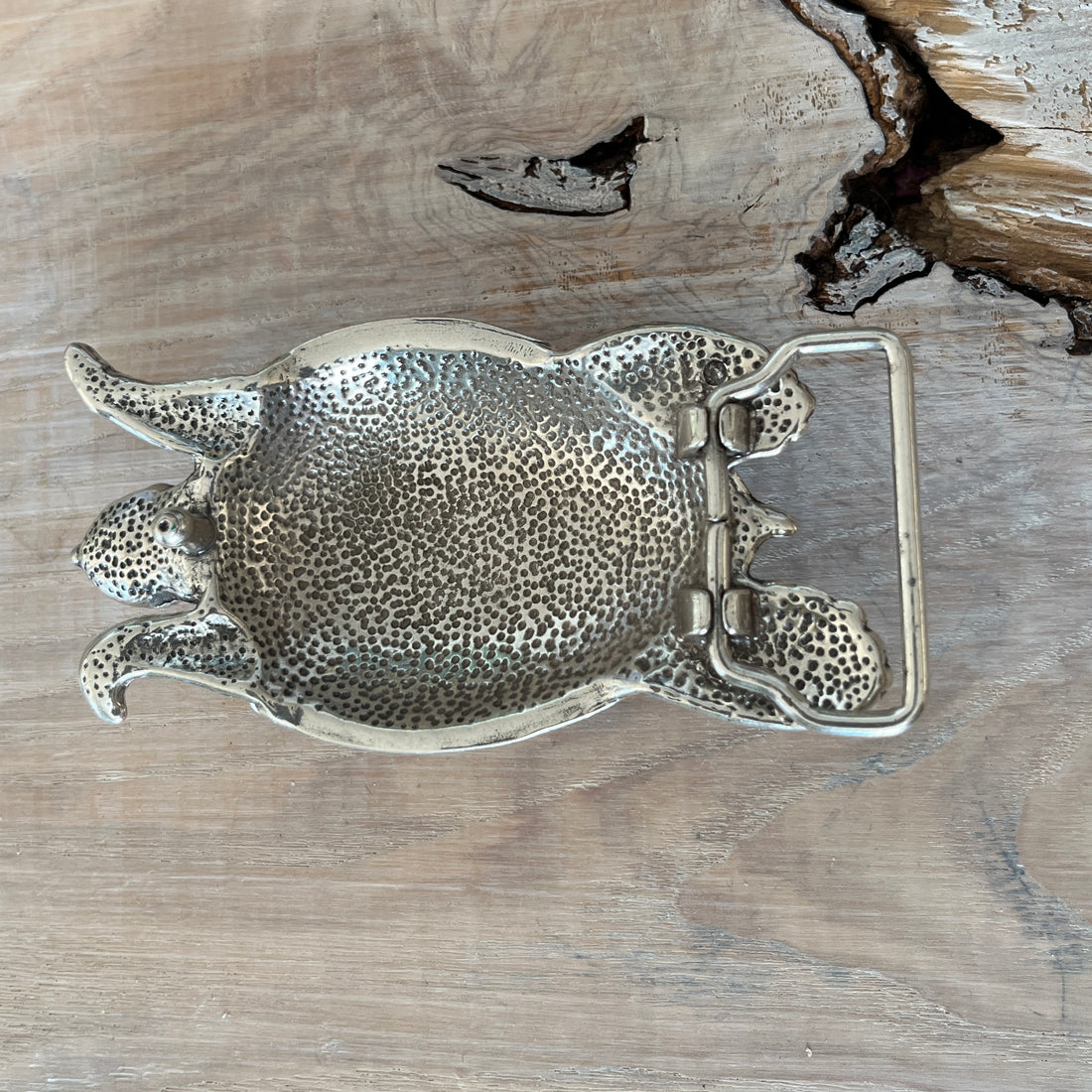 Wechselschnalle hübsche Schiltkröte silberfarben 5,5x10cm. Passend für Gürtel bis 4cm Breite. Massiv Metall