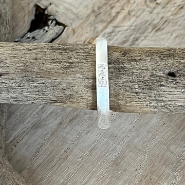 Ring 925 Sterlingsilber matt mit 3 kleinen Zirkonias Breite 3mm