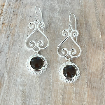 Ohrhänger 925 Sterlingsilber mit echtem wunderschönem Rauchquarz