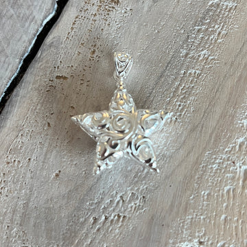 Wunderschöner Sternanhänger 925 Sterlingsilber 40mm
