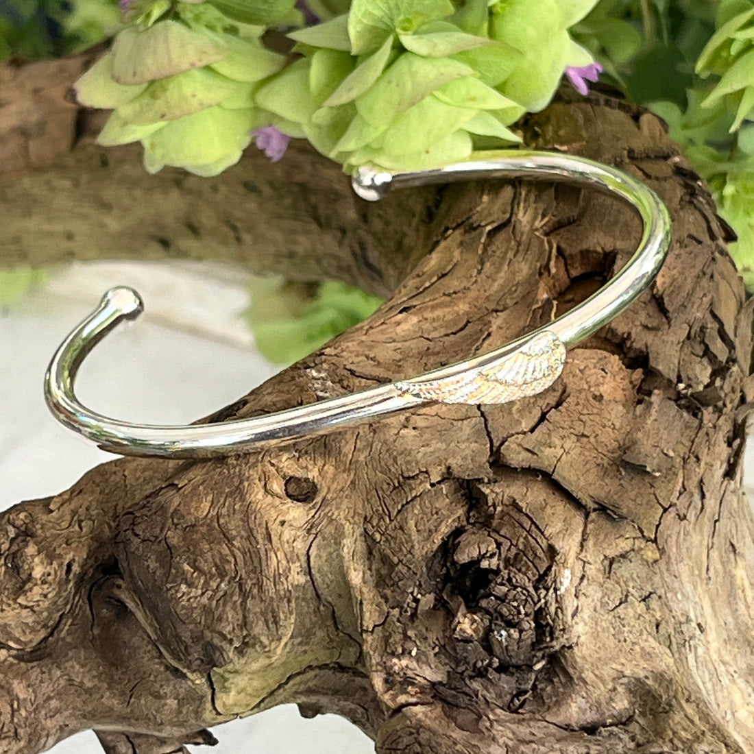 Armreif 925 Sterlingsilber mit Flügel
