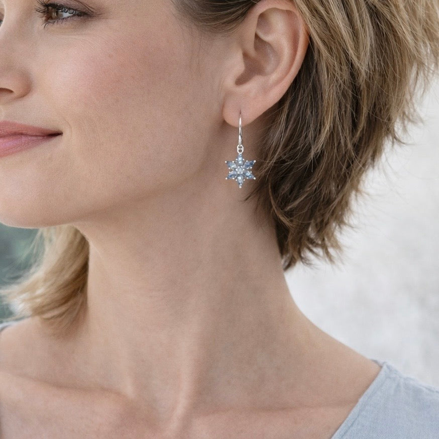 Ohrhänger 925 Sterlingsilber mit echtem wunderschönem Labradorit