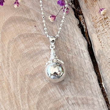 Anhänger 925 Sterlingsilber Klangkugel in 2 Grössen