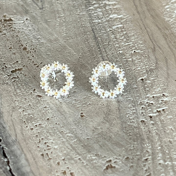 Ohrstecker Blümchen 925 Sterlingsilber teils vergoldet 10mm