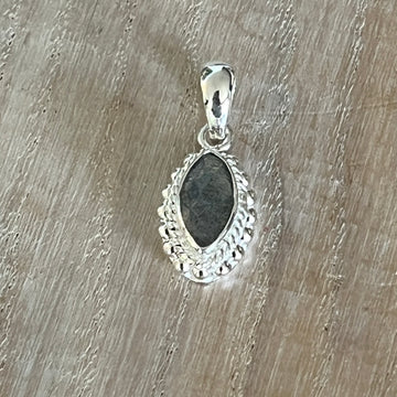 Anhänger 925 Sterlingsilber mit echtem Labradorit 9x14mm