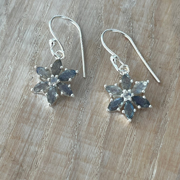 Ohrhänger 925 Sterlingsilber mit echtem wunderschönem Labradorit