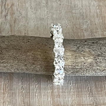 Ring Eternity 925 Sterlingsilber mit Zirkoniasteinen 4mm breit