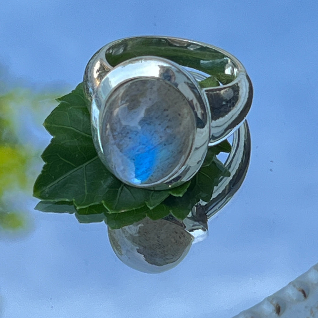 Ring 925 Sterlingsilber mit wunderschönem Labradorit