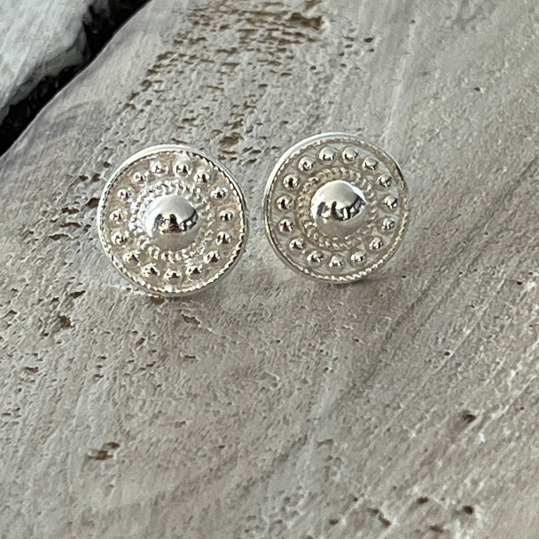 Ohrstecker schlicht Rund 925 Sterlingsilber 11mm