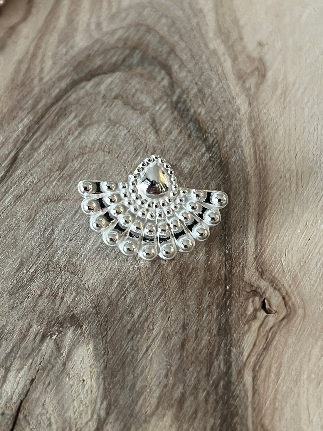Anhänger Fächer 925 Sterlingsilber 18x13mm
