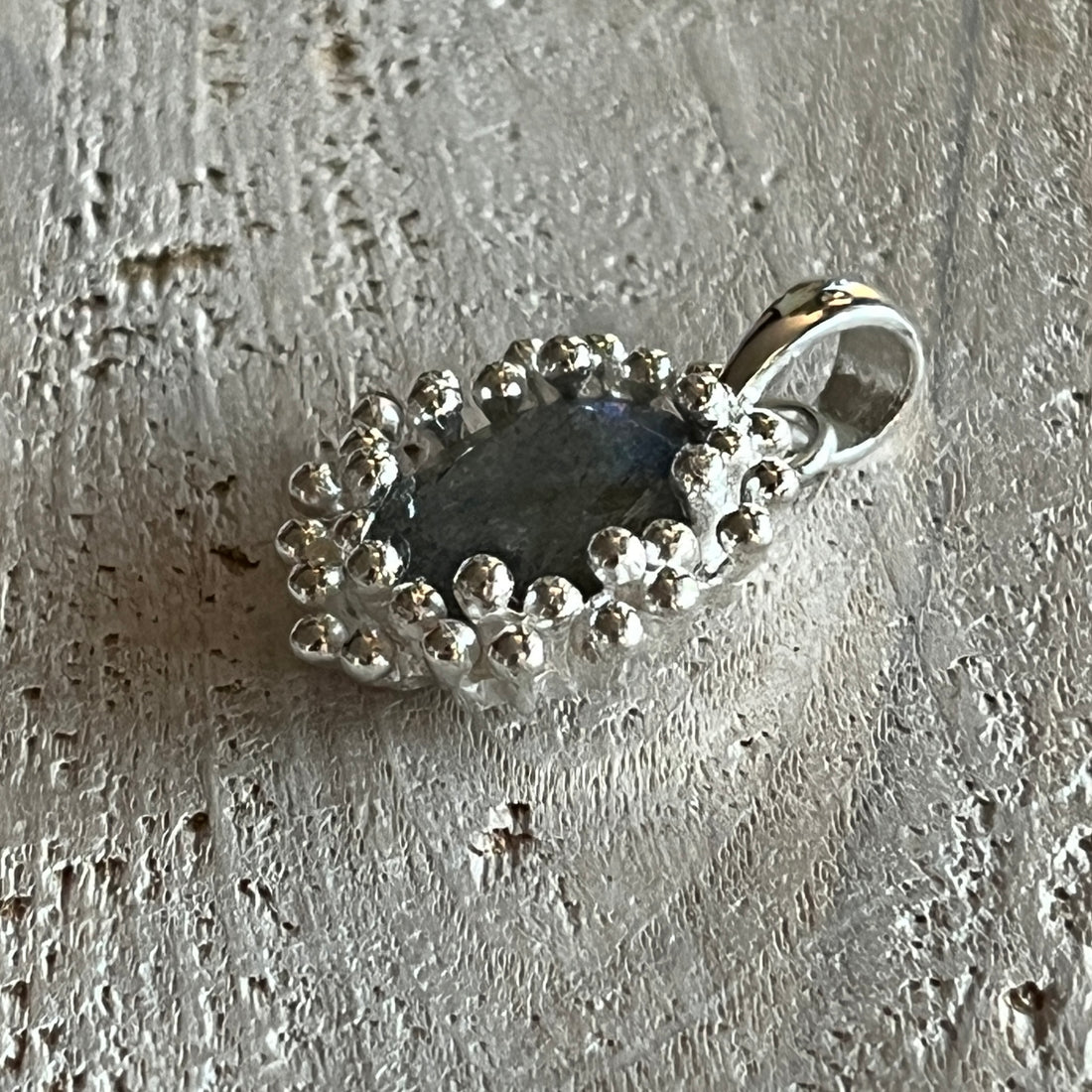 Anhänger 925 Sterlingsilber mit echtem Labradorit