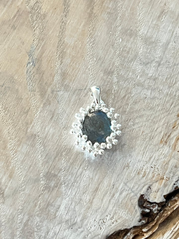 Anhänger 925 Sterlingsilber mit echtem Labradorit
